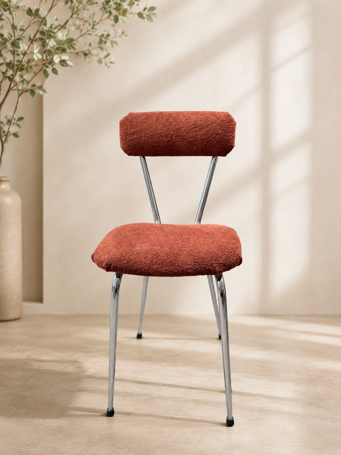 Chaise Chrome 01 — Terracotta x4