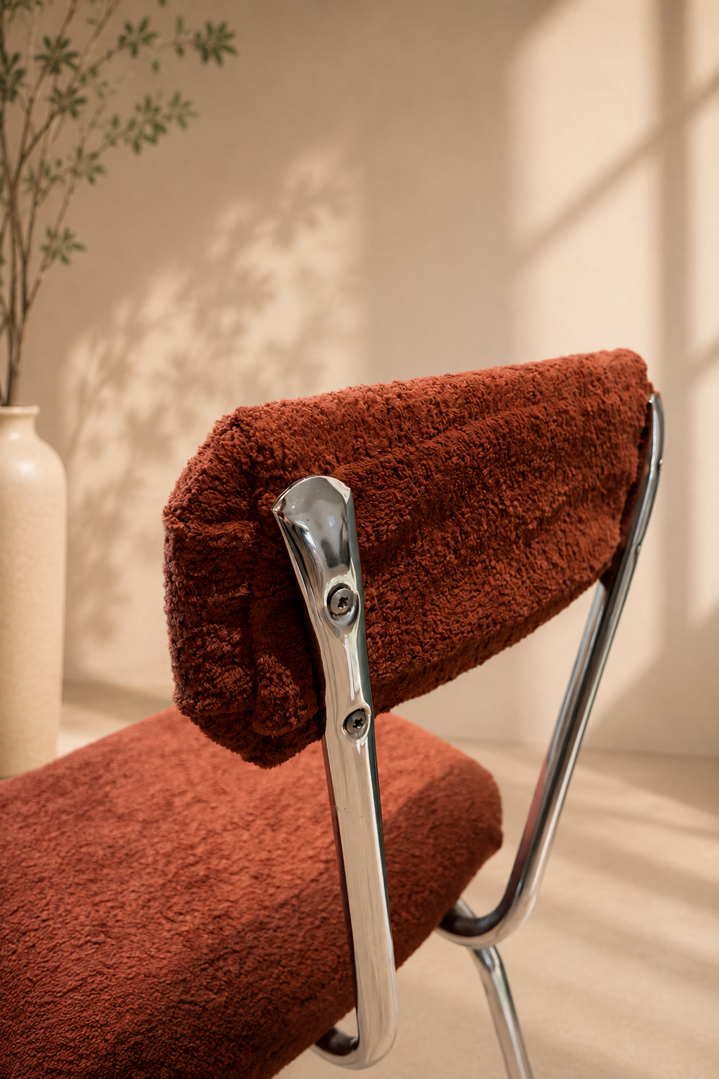 Chaise Chrome 01 — Terracotta x4