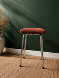 Tabouret Chrome 01 — Terracotta